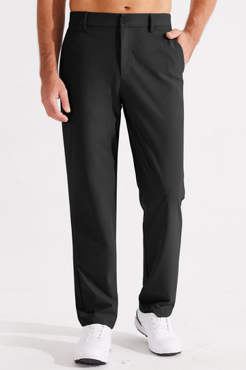 MASKERT Men's Dress Pants-Classic Fit Flat Front Work Dress Pants 29" Stretch Casual Pants Lightweight with Pockets