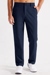 MASKERT Men's Dress Pants-Classic Fit Flat Front Work Dress Pants 29" Stretch Casual Pants Lightweight with Pockets