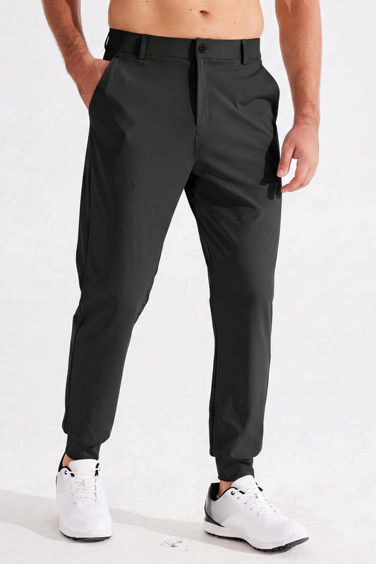 MASKERT Men's Casual Pants Joggers – Lightweight,3 Pockets,Slim Fit,Soft & Stretchy Tapered Business Dress Trousers