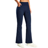 Women's Fleece Lined Bootcut Pants, High Waisted Stretch Casual Pants, Warm Winter Work Pants with Pockets