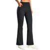 Women's Fleece Lined Bootcut Pants, High Waisted Stretch Casual Pants, Warm Winter Work Pants with Pockets