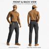 YAPPO Men's Work Pants, Water-Resistant Stretch Hiking Cargo Pants with 9 Pockets - Dark Grey - image 3