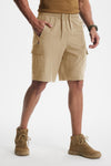 MASKERT Men's Hiking Shorts Lightweight Quick Dry Athletic Casual Shorts for Golf Outdoor Active Zipper Pockets - Khaki - XXL