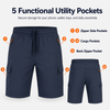 MASKERT Men's Hiking Shorts Lightweight Quick Dry Athletic Casual Shorts for Golf Outdoor Active Zipper Pockets