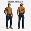 YAPPO Men's Work Pants, Water-Resistant Stretch Hiking Cargo Pants with 9 Pockets - Navy Blue - image 2