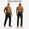 YAPPO Men's Work Pants, Water-Resistant Stretch Hiking Cargo Pants with 9 Pockets - Black - image 9