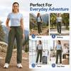 YAPPO Women's Hiking Pants Lightweight Quick Dry Cargo Pants, Water Resistant UPF 50+ Travel Outdoor Pants with 5 Zipper…