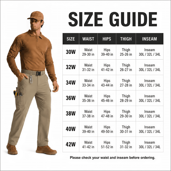 YAPPO Men's Work Pants, Water-Resistant Stretch Hiking Cargo Pants with 9 Pockets - Stone Khaki - image 8