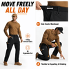 YAPPO Men's Work Pants, Water-Resistant Stretch Hiking Cargo Pants with 9 Pockets - Black - image 7