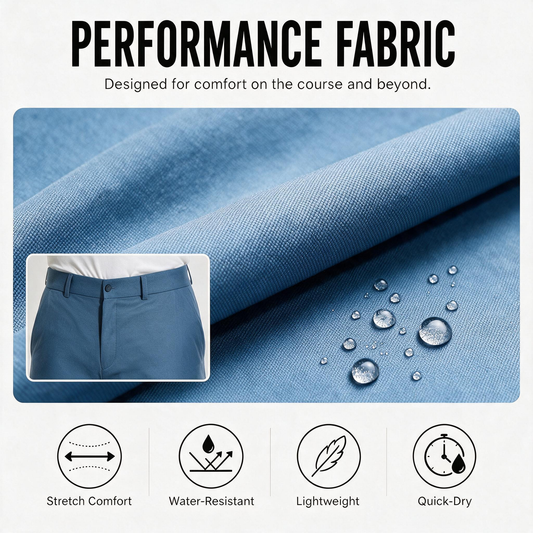 YAPPO Men's Stretch Dress Pants, Quick Dry Business Casual Slacks, Straight Fit for Office, Golf & Travel, 30" Inseam