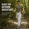 YAPPO Men's Work Pants, Water-Resistant Stretch Hiking Cargo Pants with 9 Pockets - Light Grey - image 9