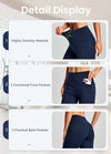 Women's Fleece Lined Bootcut Pants, High Waisted Stretch Casual Pants, Warm Winter Work Pants with Pockets