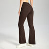 Women's Fleece Lined Bootcut Pants, High Waisted Stretch Casual Pants, Warm Winter Work Pants with Pockets