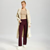 Women's Fleece Lined Bootcut Pants, High Waisted Stretch Casual Pants, Warm Winter Work Pants with Pockets