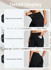 Women's Fleece Lined Bootcut Pants, High Waisted Stretch Casual Pants, Warm Winter Work Pants with Pockets