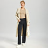 Women's Fleece Lined Bootcut Pants, High Waisted Stretch Casual Pants, Warm Winter Work Pants with Pockets