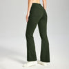 Women's Fleece Lined Bootcut Pants, High Waisted Stretch Casual Pants, Warm Winter Work Pants with Pockets