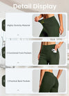 Women's Fleece Lined Bootcut Pants, High Waisted Stretch Casual Pants, Warm Winter Work Pants with Pockets