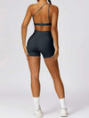 High Waist Crossover Yoga Biker Shorts 4" - MASKERT - 