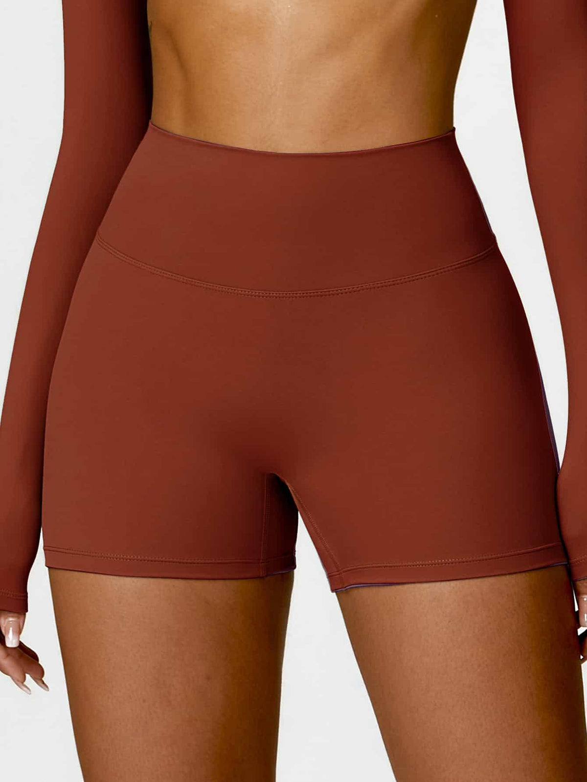 BodySculpt High Waist Ruched Fitness Shorts 4'' - MASKERT - Urban Blue / XS