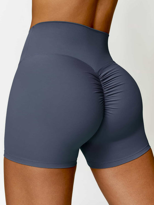 BodySculpt High Waist Ruched Fitness Shorts 4''