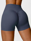 BodySculpt High Waist Ruched Fitness Shorts 4'' - MASKERT - Urban Blue / XS