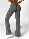BodySculpt Butt Lifting Flare Leggings 31" - MASKERT - Serenity Gray / S