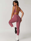 High Waist Butt Lifting Leggings 26" - MASKERT - Dusty Pink / XS