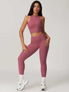 High Waist Butt Lifting Leggings 26" - MASKERT - Dusty Pink / XS