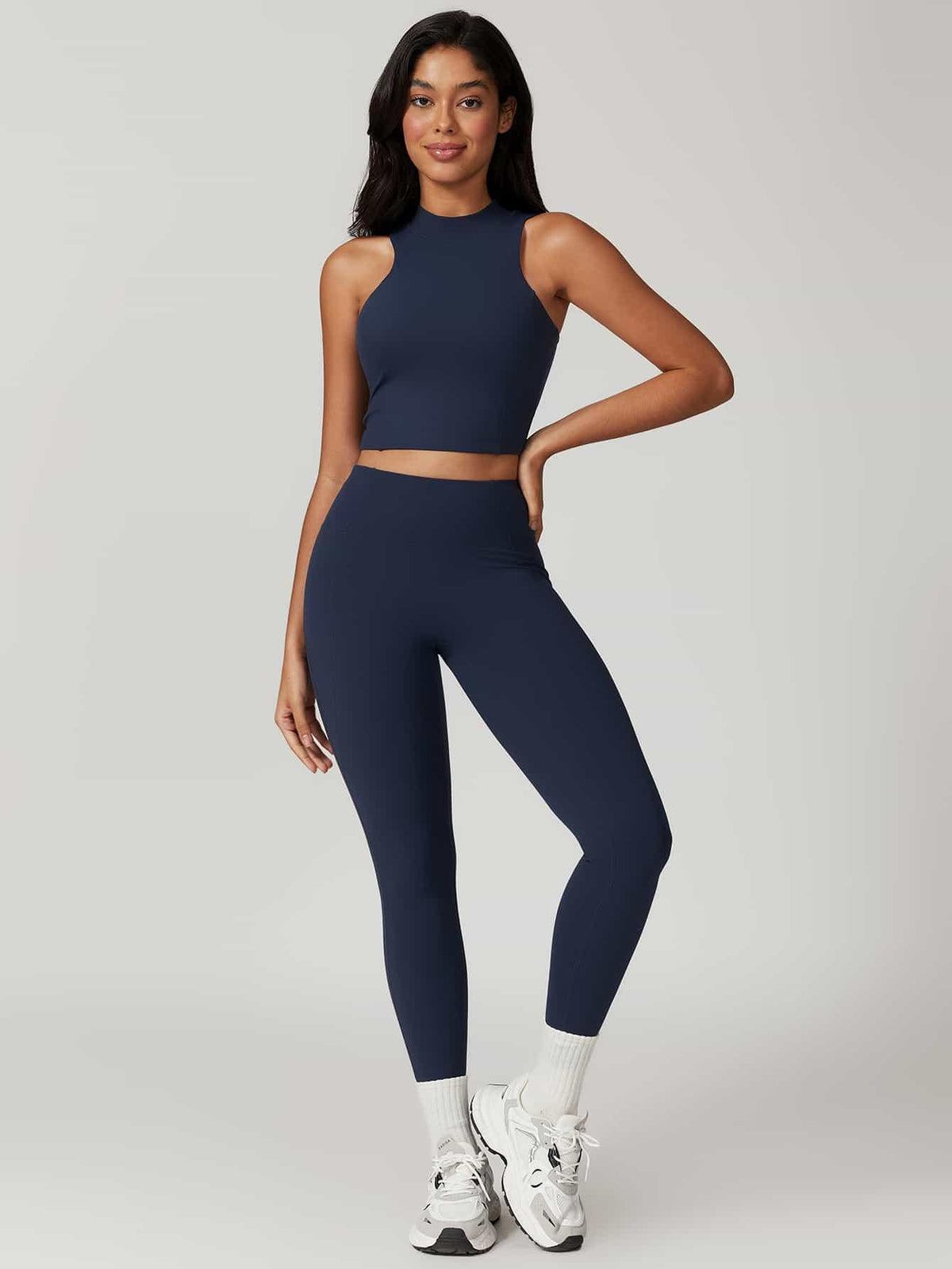 High Waist Butt Lifting Leggings 26" - MASKERT - Mocha Olive / XS