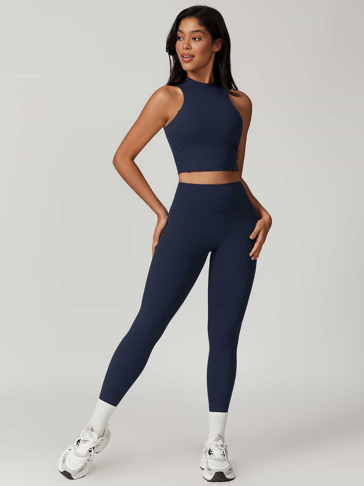 High Waist Butt Lifting Leggings 26" - MASKERT - Mocha Olive / XS