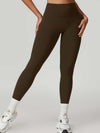High Waist Butt Lifting Leggings 26" - MASKERT - Mocha Olive / XS