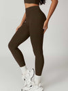 High Waist Butt Lifting Leggings 26" - MASKERT - Mocha Olive / XS