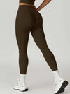 High Waist Butt Lifting Leggings 26" - MASKERT - Mocha Olive / XS