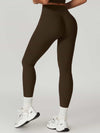 High Waist Butt Lifting Leggings 26" - MASKERT - Mocha Olive / XS