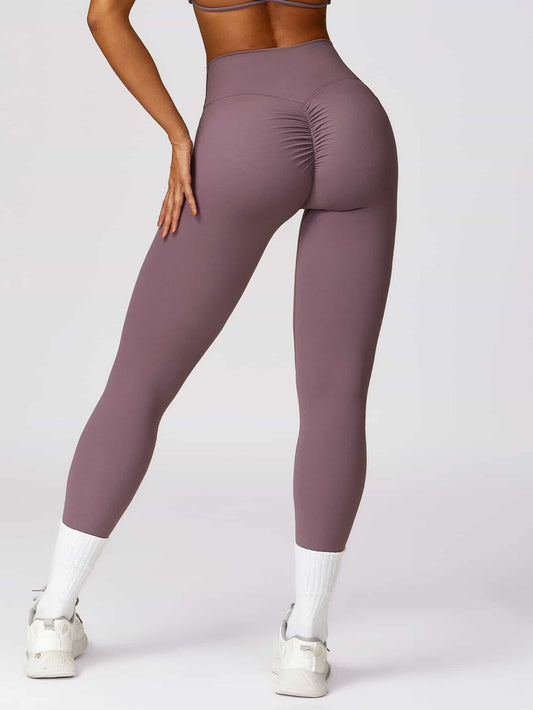 Curve-Defining High Waist Ruched Pants 25''