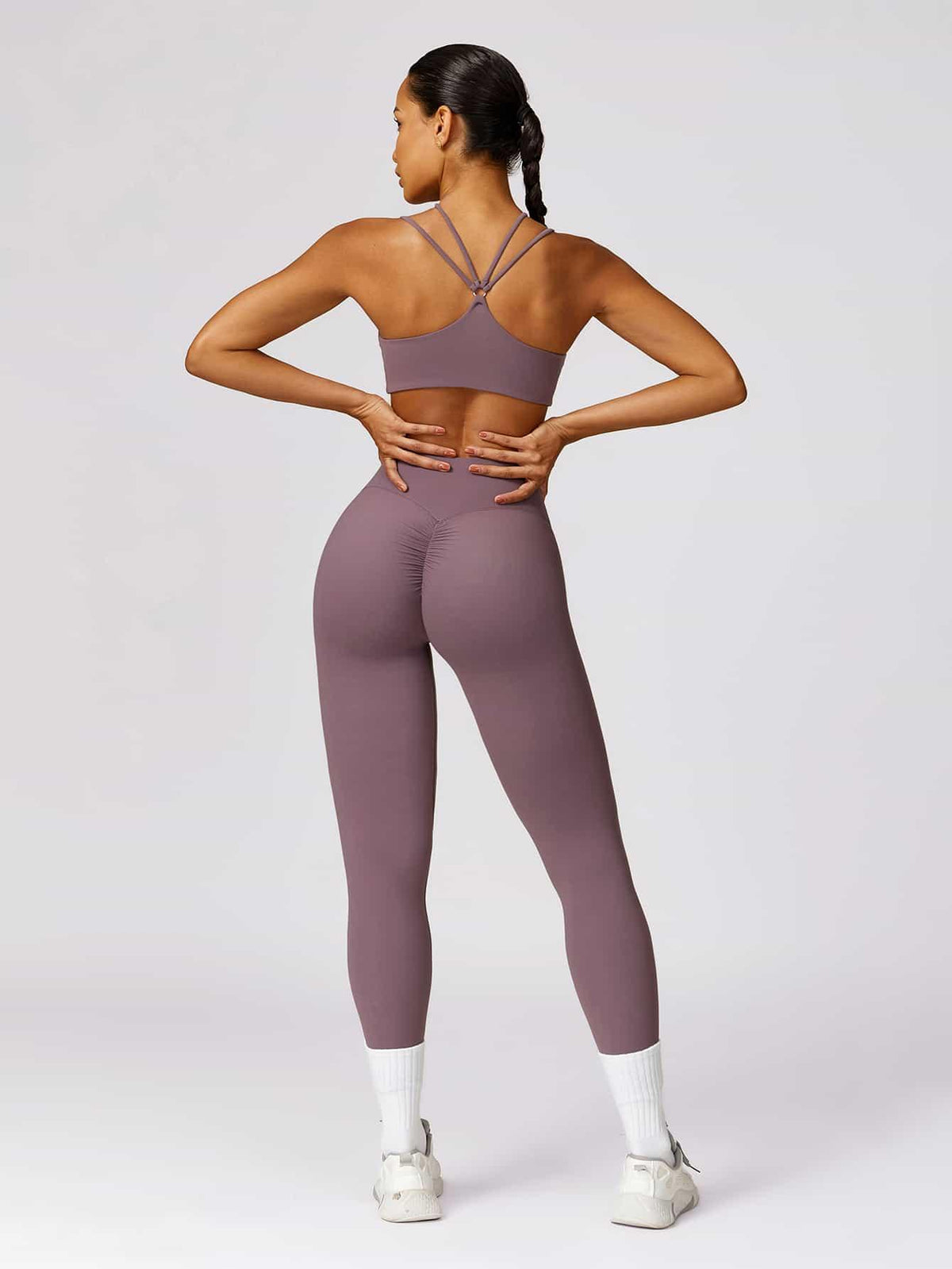 Curve-Defining High Waist Ruched Pants 25'' - MASKERT - 