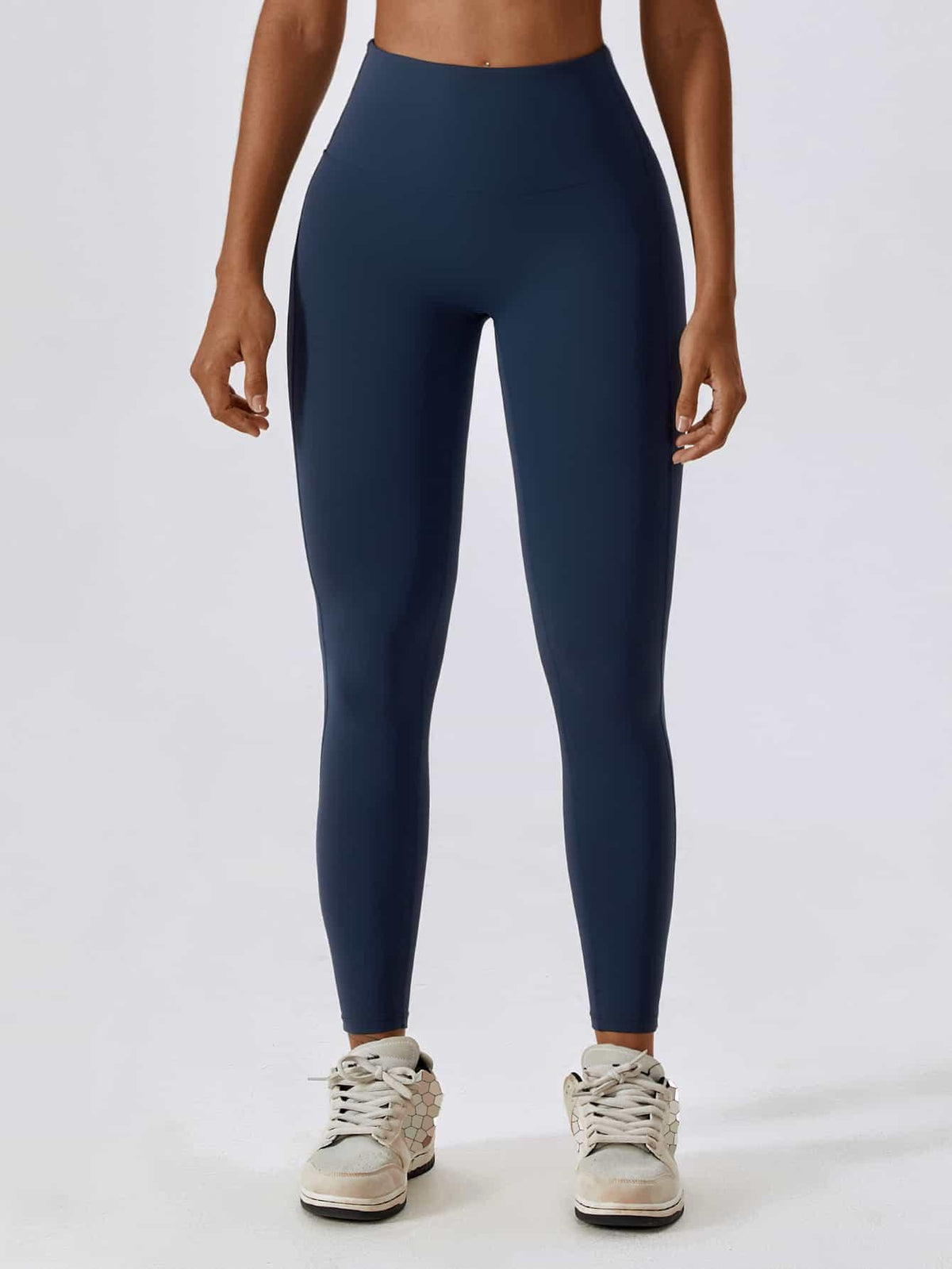 High Waist Form-Fitting Pants 26'' - MASKERT - Midnight Blue / S