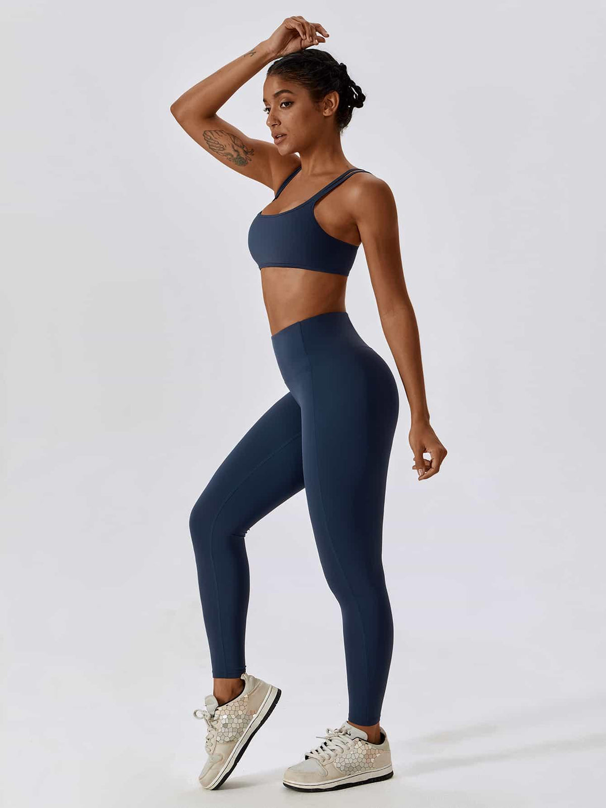 High Waist Form-Fitting Pants 26'' - MASKERT - Midnight Blue / S