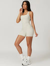 Square Neck Bra Racerback Tank Top - MASKERT - Creamy White / S