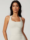 Square Neck Bra Racerback Tank Top - MASKERT - 