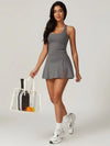Square Neck Bra Racerback Tank Top - MASKERT - 