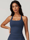 Square Neck Bra Racerback Tank Top - MASKERT - Creamy White / S