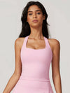 Square Neck Bra Racerback Tank Top - MASKERT - 