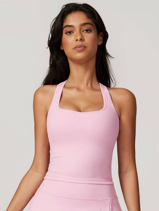 Square Neck Bra Racerback Tank Top