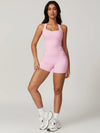 Square Neck Bra Racerback Tank Top - MASKERT - 