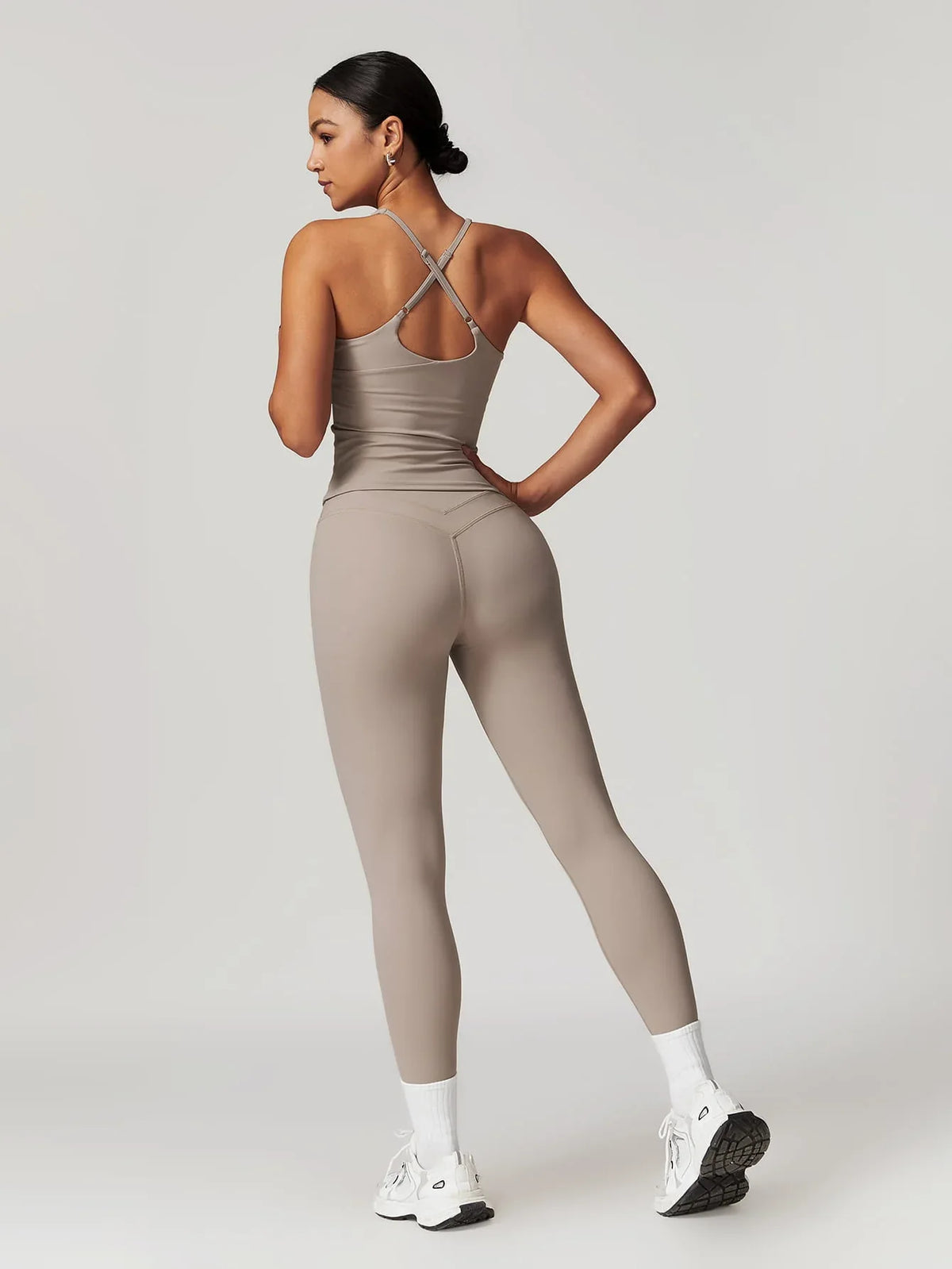 Move & Flow Medium Support Crisscross Set - MASKERT - Oatmeal / S