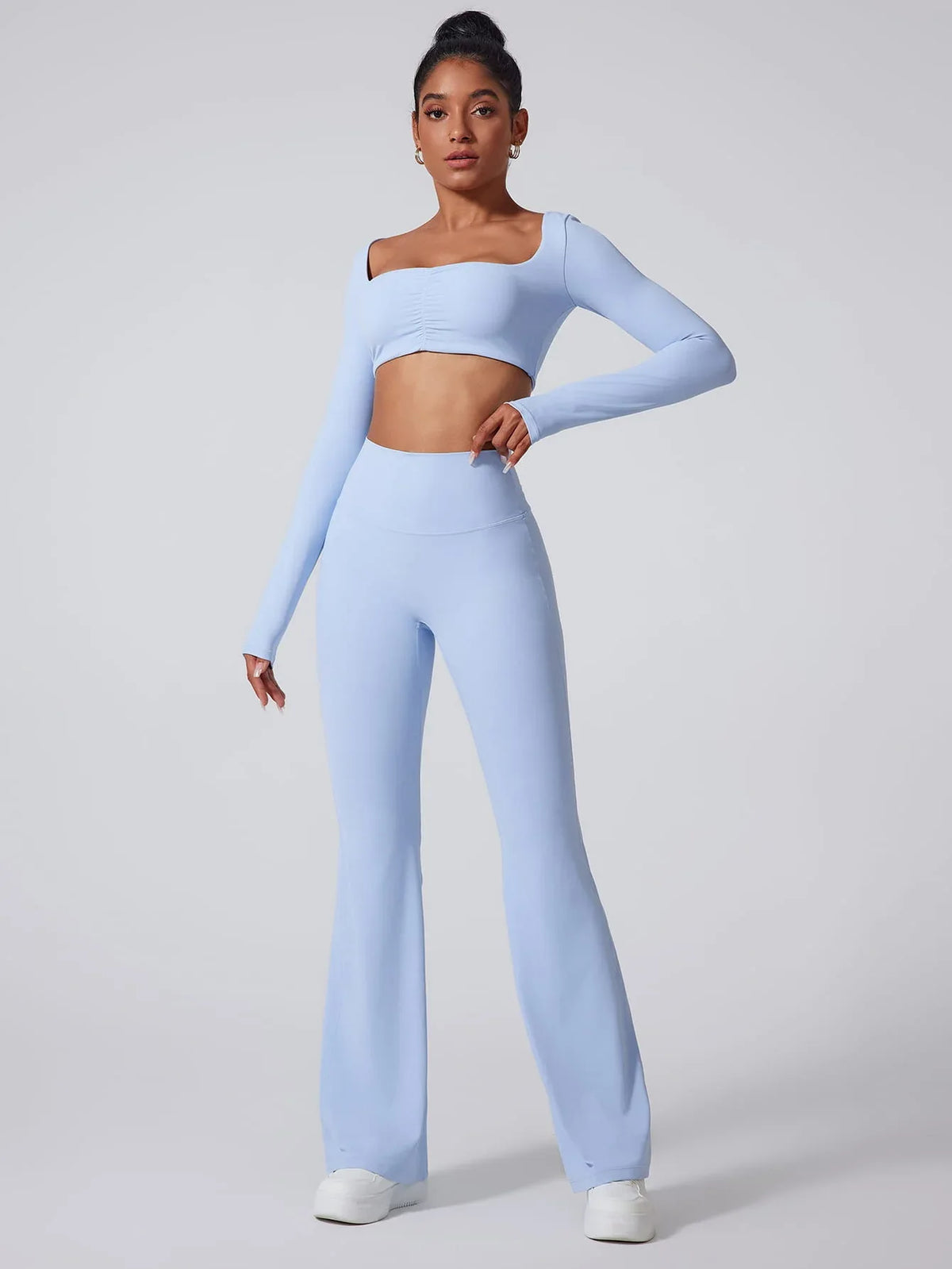 AirSoft Flare Leggings - MASKERT - Sofe Blue / S