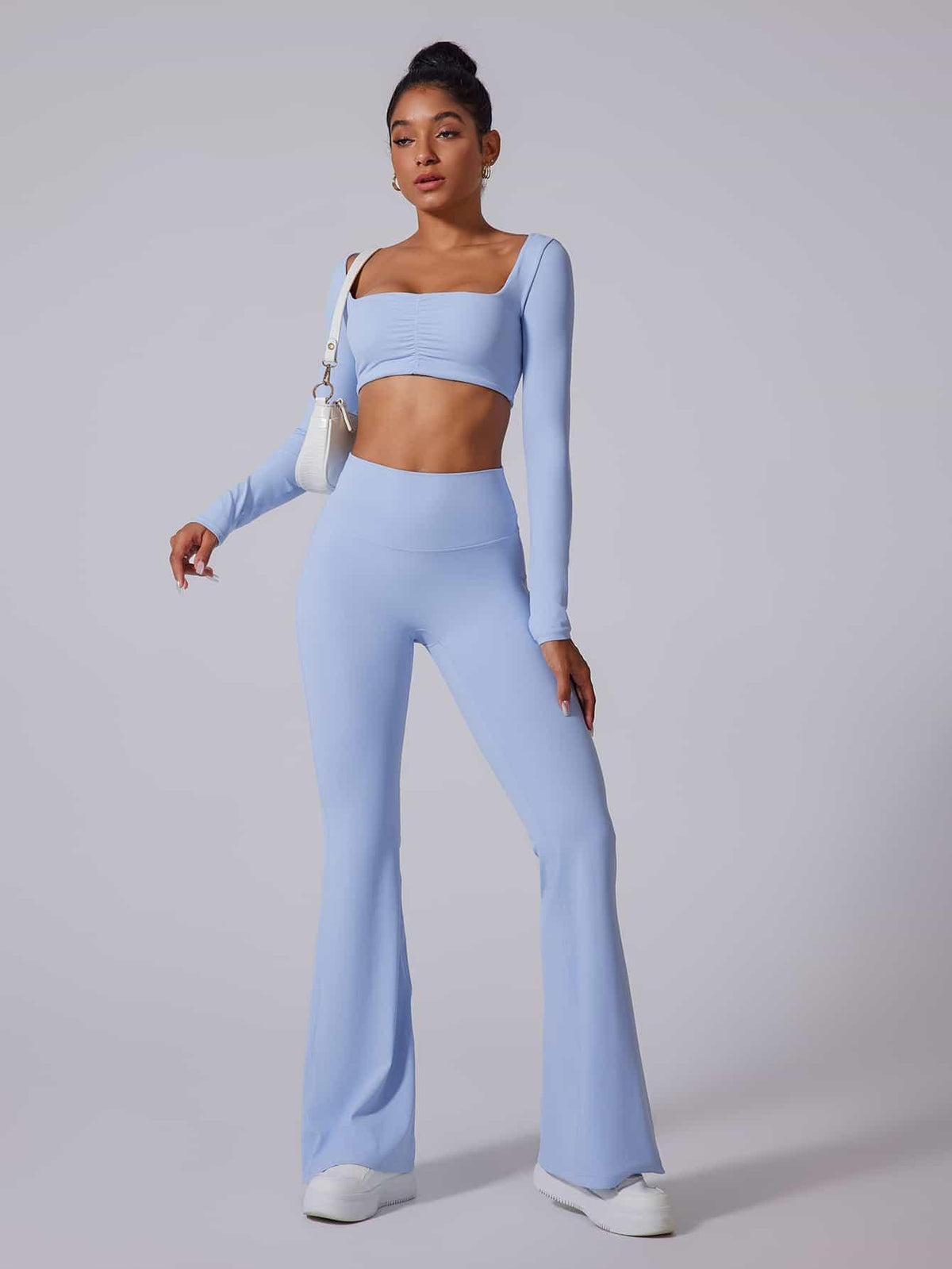 AirSoft Tight Fitting Long Sleeved Shirt - MASKERT - Sofe Blue / S