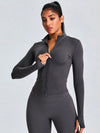 AirSoft Zip-Up Long-Sleeve Tight Fitting Sports Set